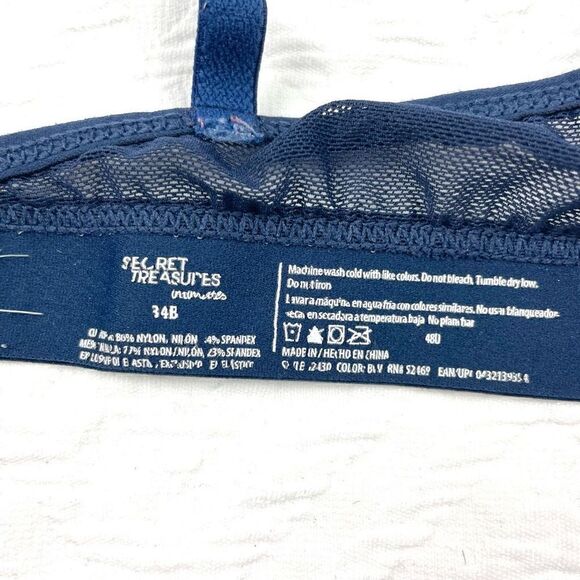 BUY 1 GET 1 FREE Secret Treasures 34B dark navy blue demi comfortable every day - Picture 3 of 9